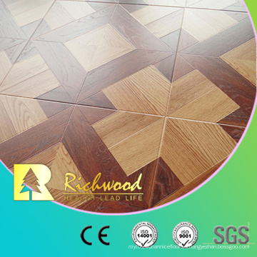 Piso laminado acanalado grabado en vinilo grabado en relieve 12.3mm de la cereza del parquet de la cereza